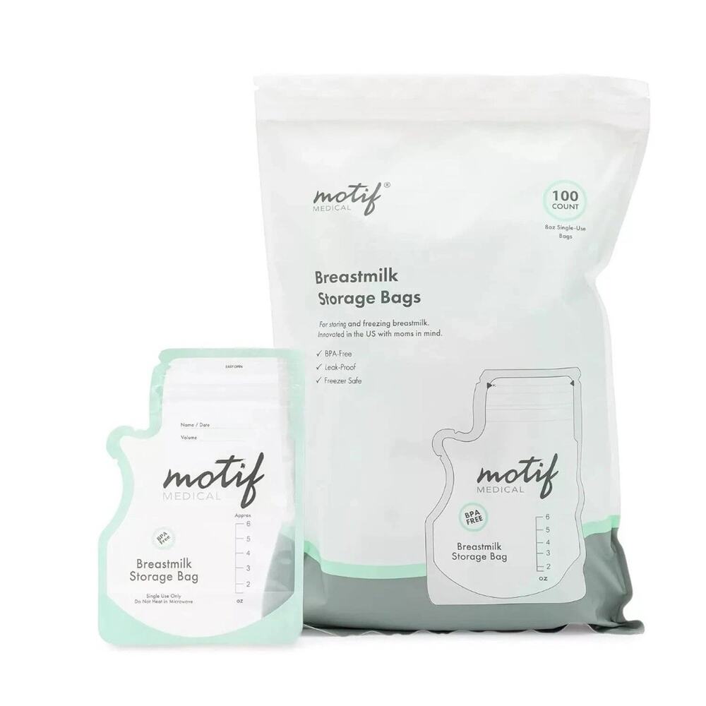 Motif Medical 100 Breastmilk Storage Bags 8 oz New Sealed In Package Nursing